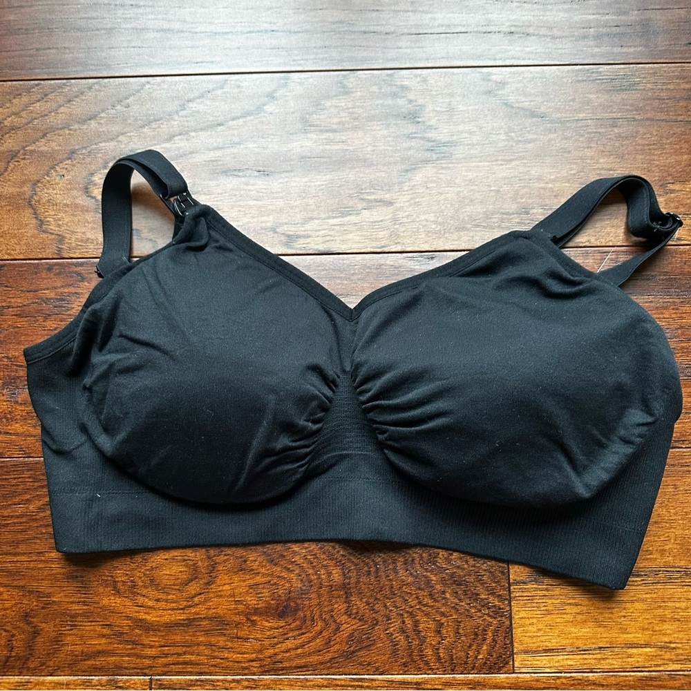 Black Seamless Nursing Women's Bra